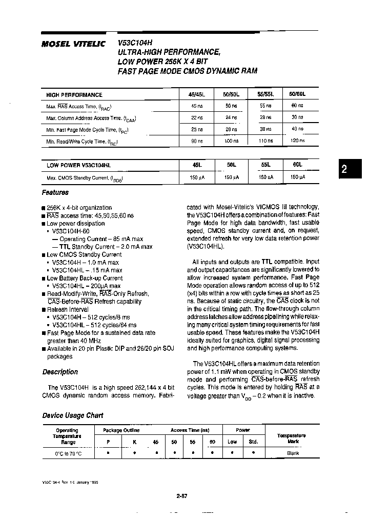V53C104HP45_7050567.PDF Datasheet