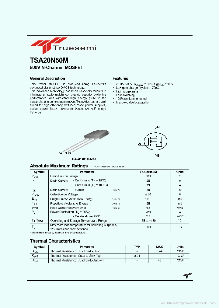 TSA20N50M_7057250.PDF Datasheet