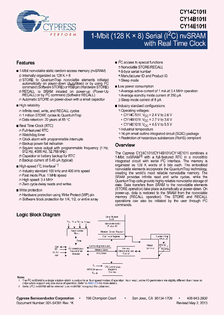 CY14B101I-SFXI_7091154.PDF Datasheet