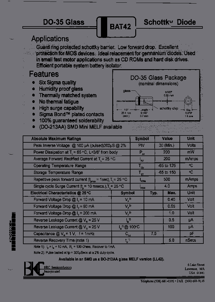 BAT42_7074418.PDF Datasheet