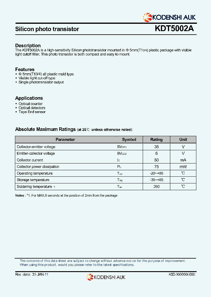 KDT5002A_7095511.PDF Datasheet