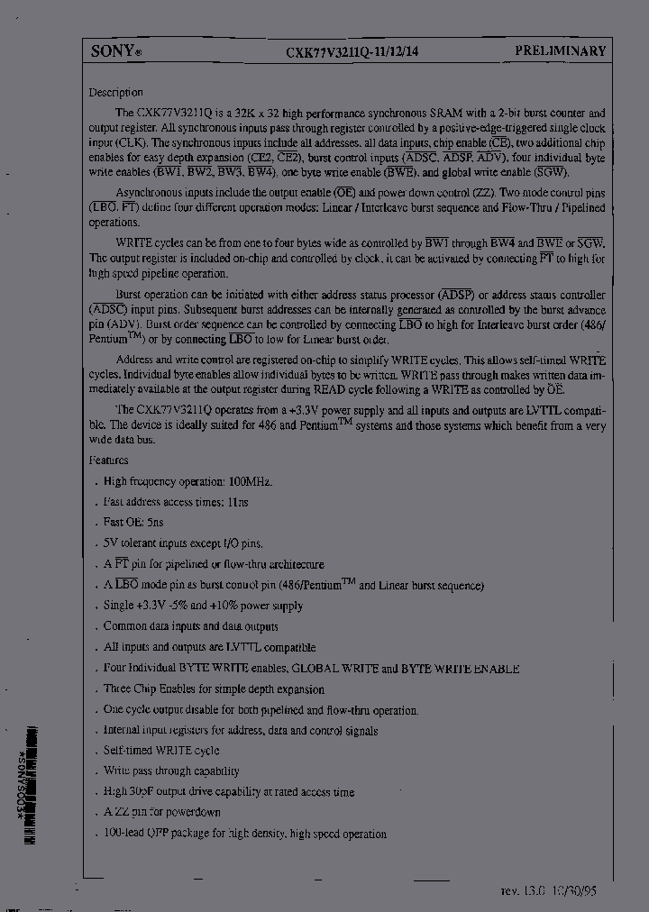CXK77V3211Q-11_7081548.PDF Datasheet