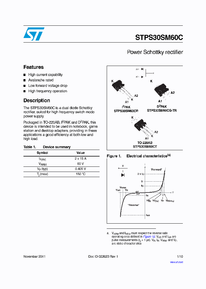 STPS30SM60C_7097092.PDF Datasheet