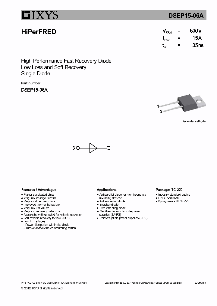 DSEP15-06A_7107225.PDF Datasheet