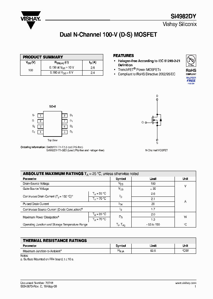 SI4982DY-T1_7104978.PDF Datasheet