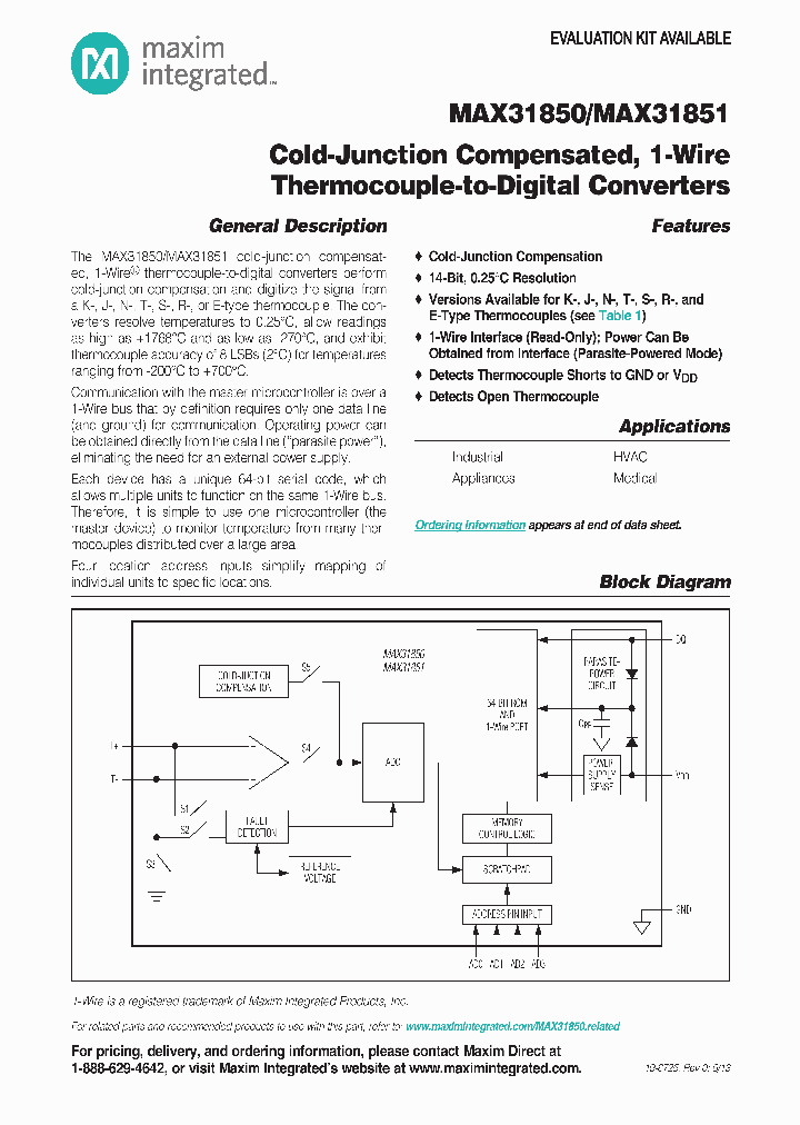 MAX31851_7109634.PDF Datasheet