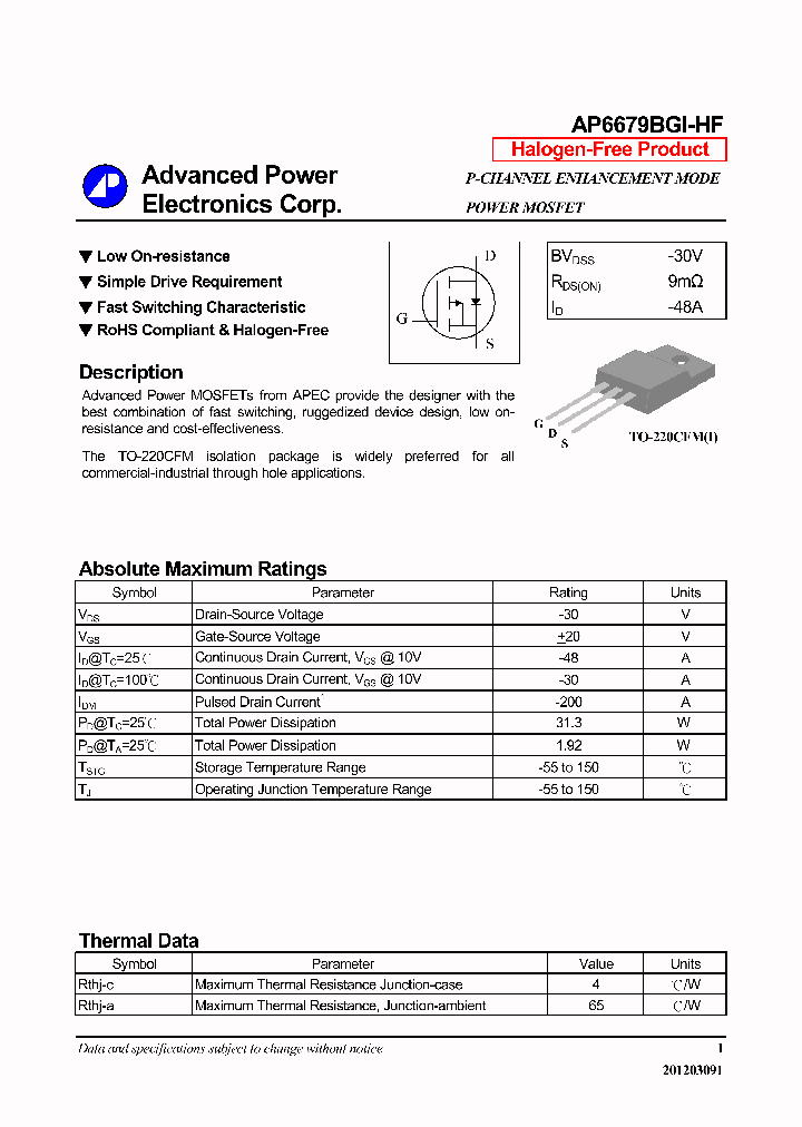 AP6679BGI-HF_7138598.PDF Datasheet