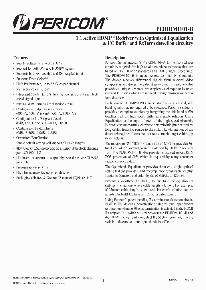 PI3HDMI101-BZHE_7162129.PDF Datasheet