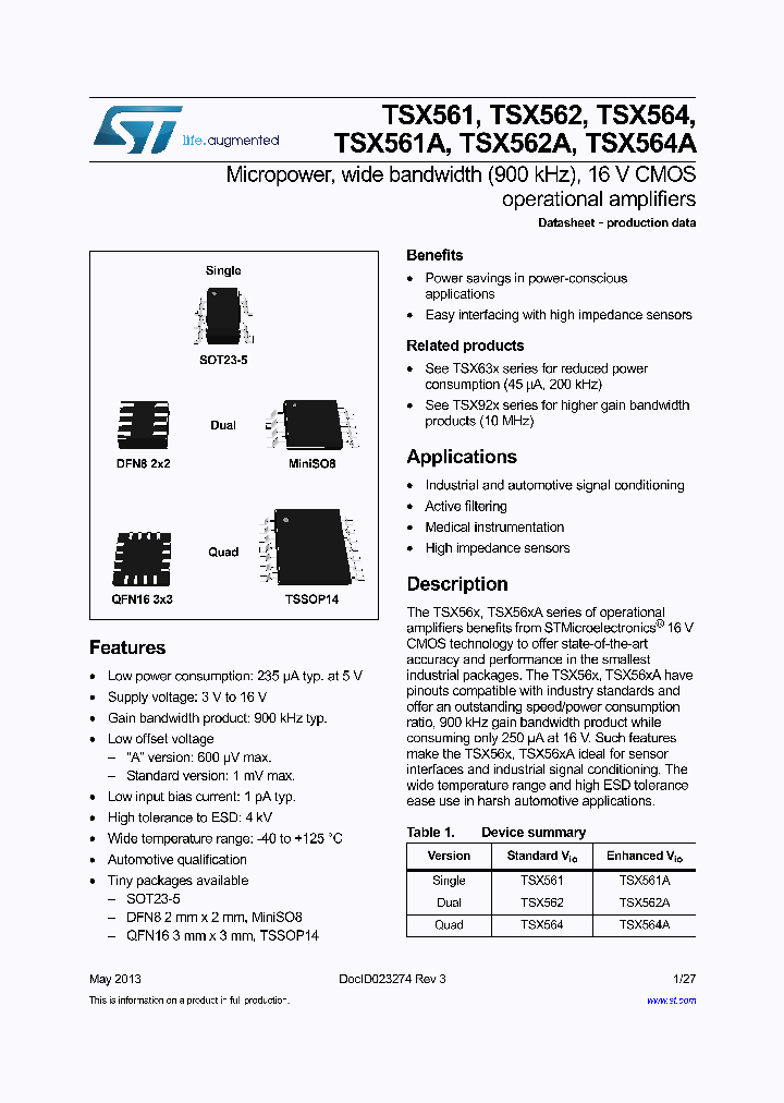 TSX561AILT_7187816.PDF Datasheet