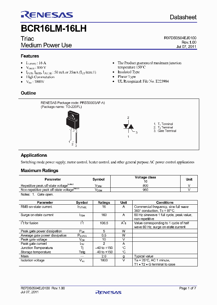 BCR16LM-16LHB00_7191789.PDF Datasheet