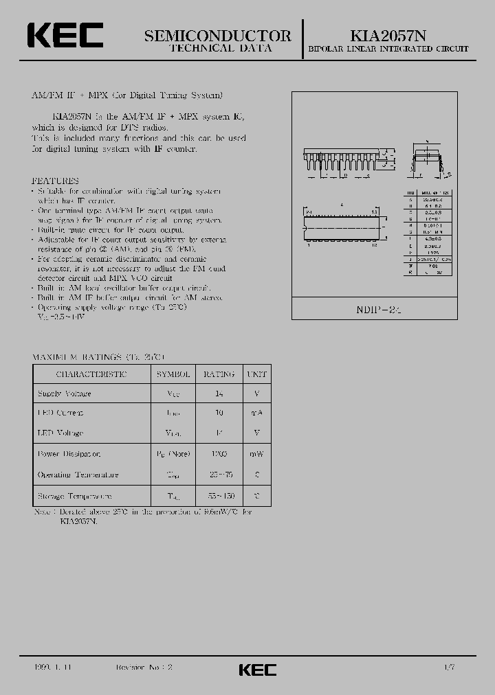 KIA2057FN_7195441.PDF Datasheet