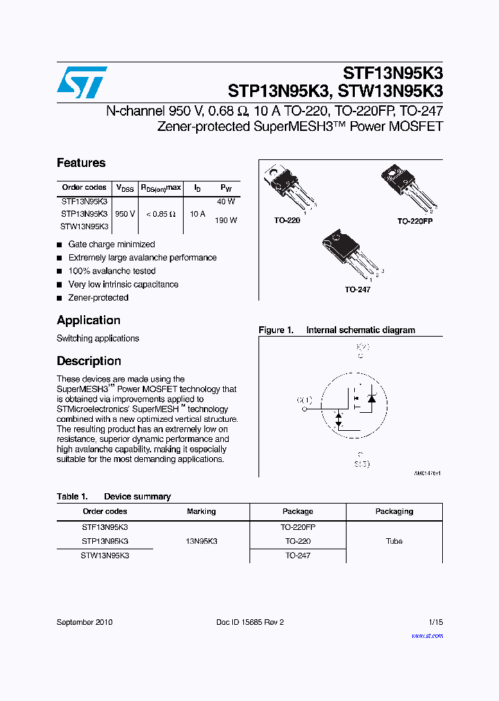 STF13N95K3_7196037.PDF Datasheet