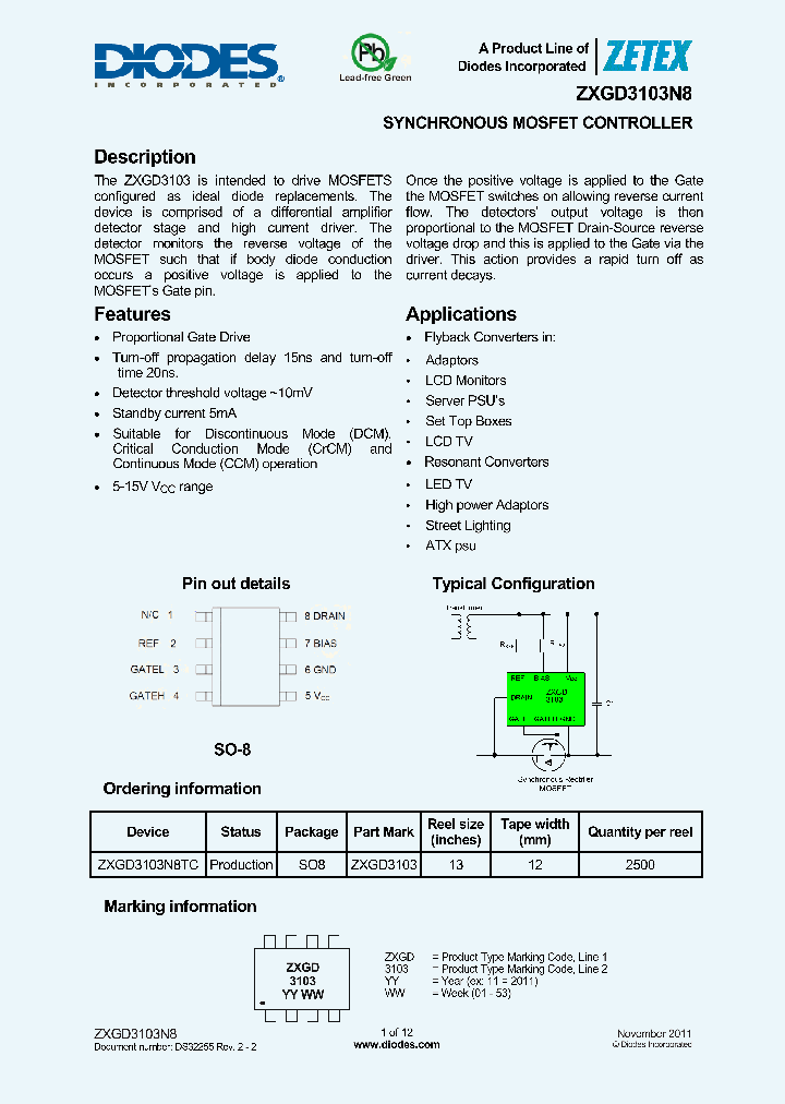 ZXGD3103N8TC_7198225.PDF Datasheet