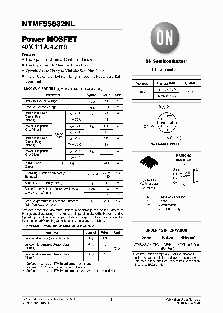 NTMFS5832NLT1G_7215106.PDF Datasheet