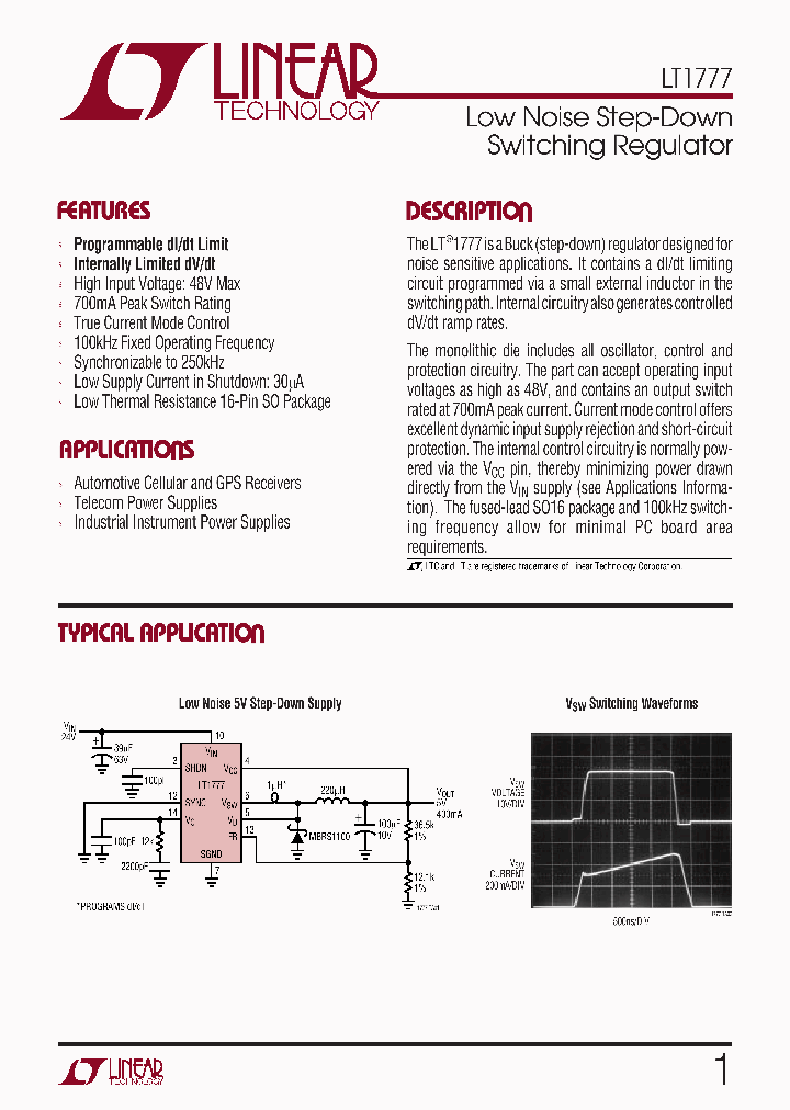 LT1777ISPBF_7215064.PDF Datasheet