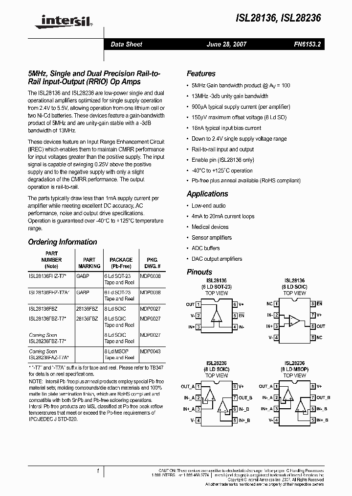 ISL28236_7215324.PDF Datasheet