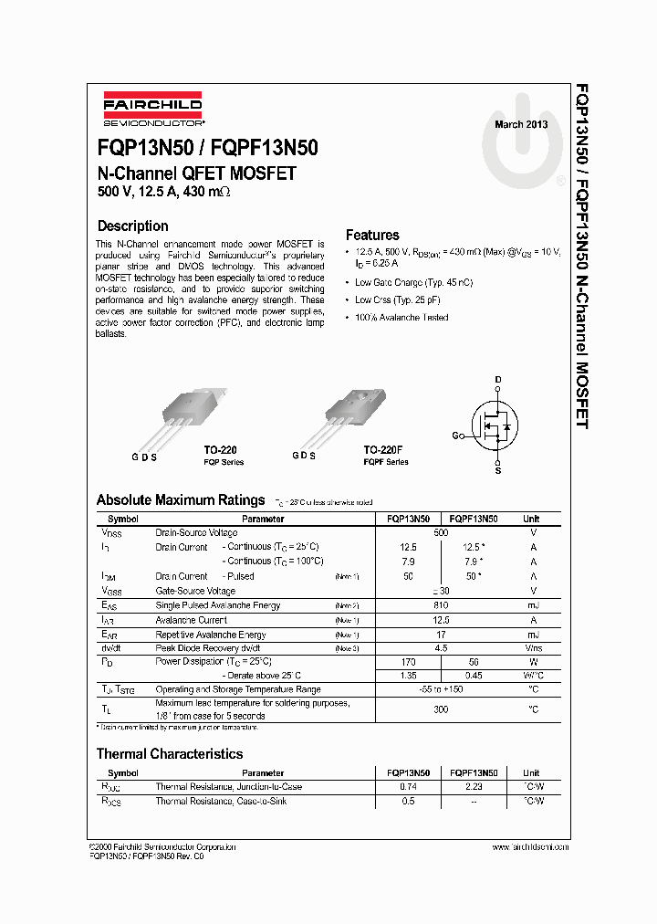 FQPF13N50_7229626.PDF Datasheet