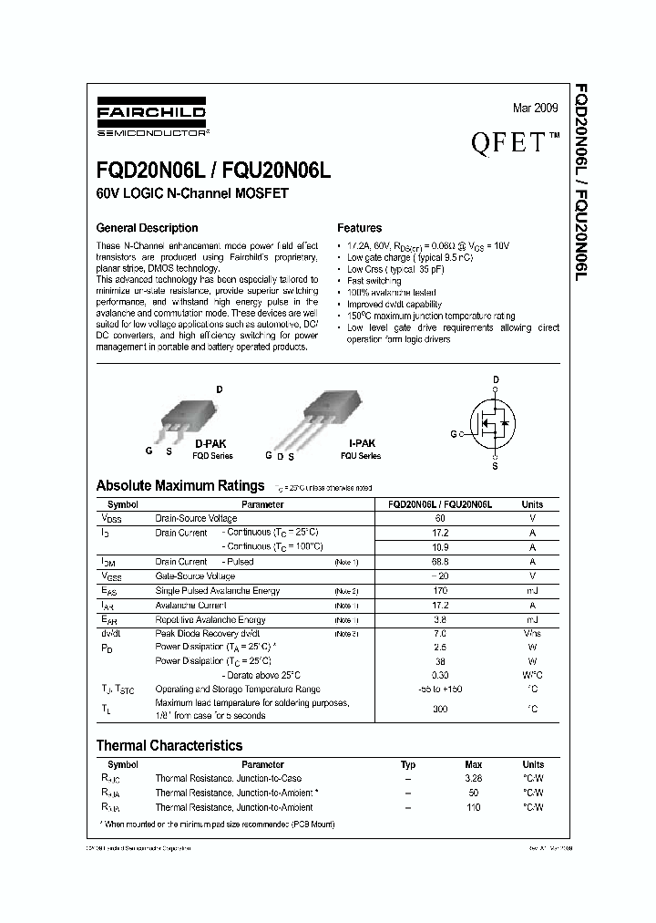 FQU20N06L09_7231732.PDF Datasheet