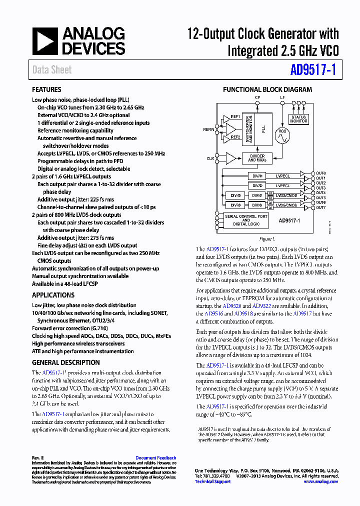 AD9517-1ABCPZ_7231960.PDF Datasheet