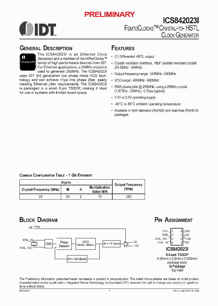 ICS842023AGIT_7232728.PDF Datasheet