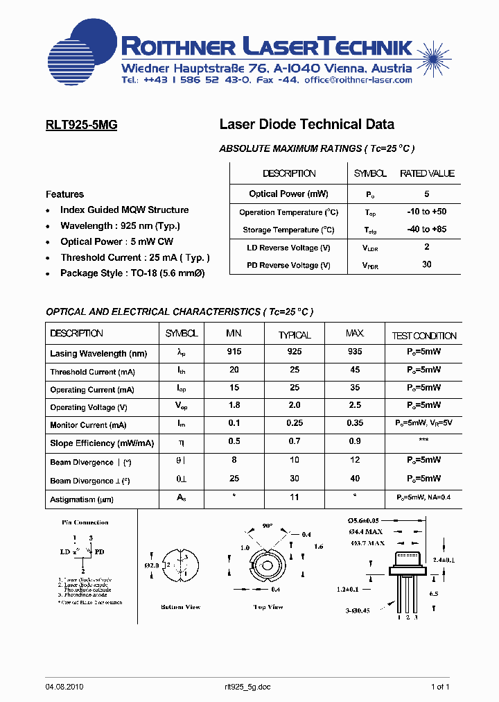 RLT925-5MG_7232776.PDF Datasheet