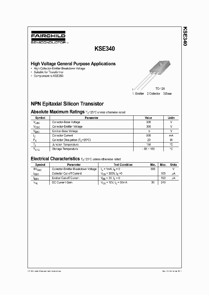 KSE340STU_7236840.PDF Datasheet