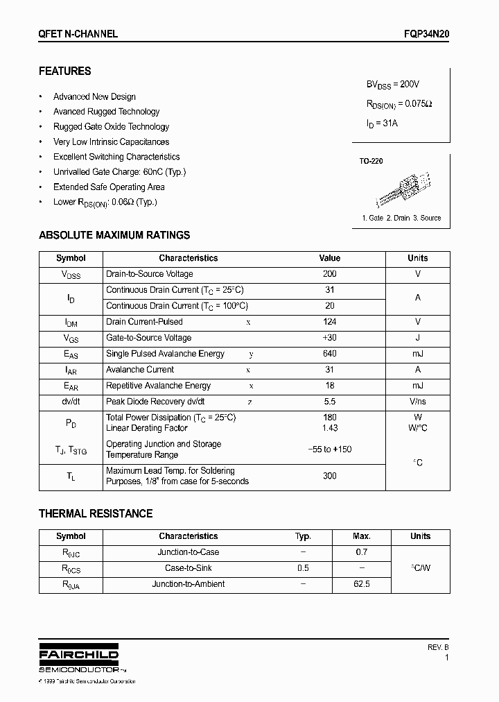 FQP34N20J69Z_7238588.PDF Datasheet