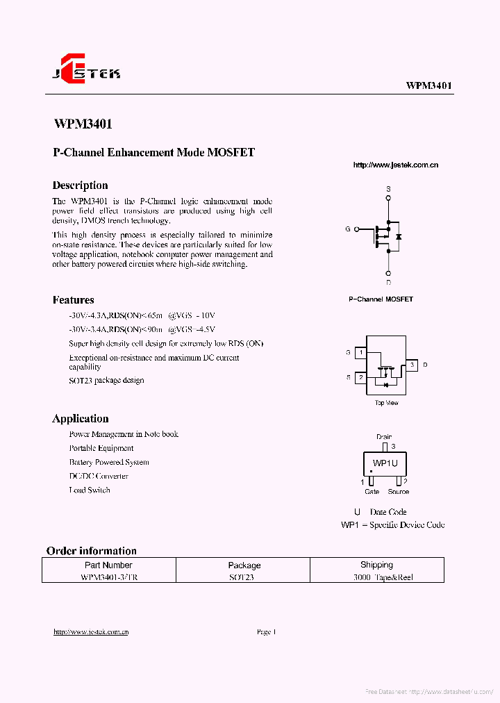 WPM3401_7242062.PDF Datasheet