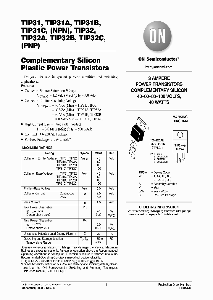 TIP32_7256607.PDF Datasheet