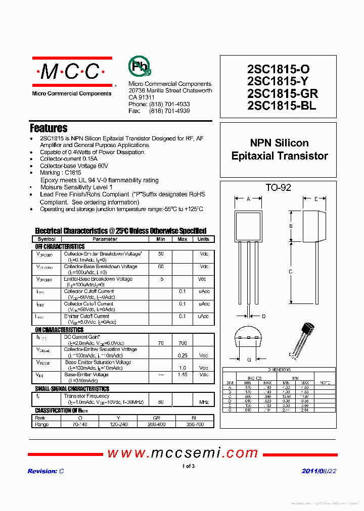 2SC1815-BL_7259528.PDF Datasheet