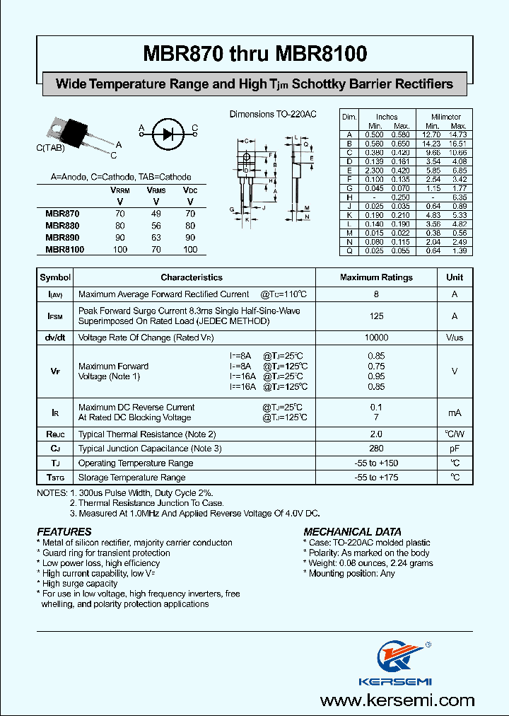 MBR870_7281996.PDF Datasheet