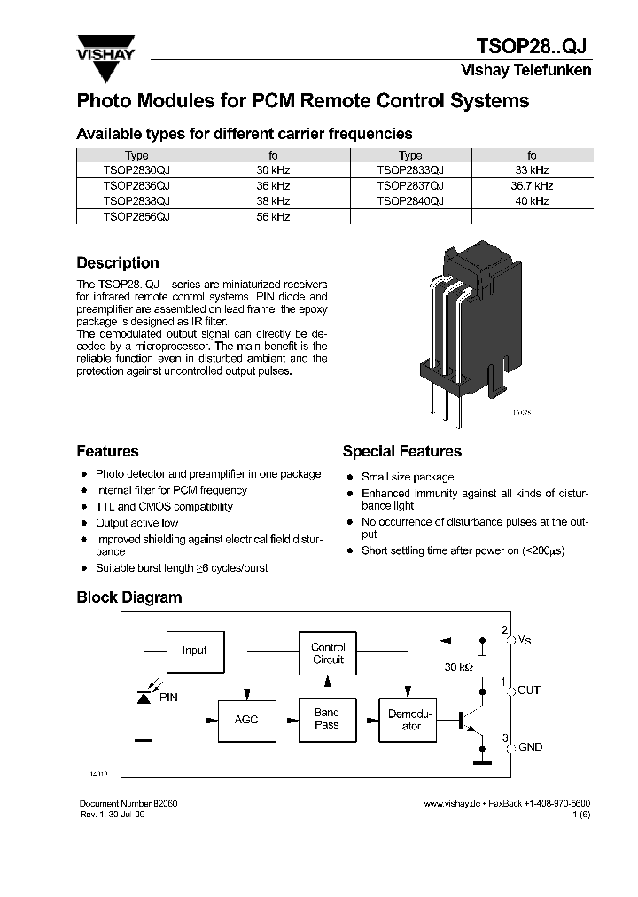 TSOP2833QJ_7285920.PDF Datasheet