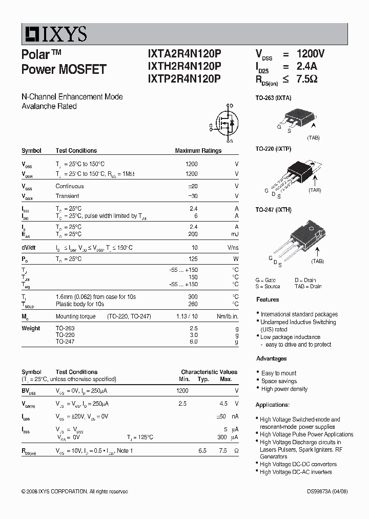 IXTA2R4N120P_7288788.PDF Datasheet