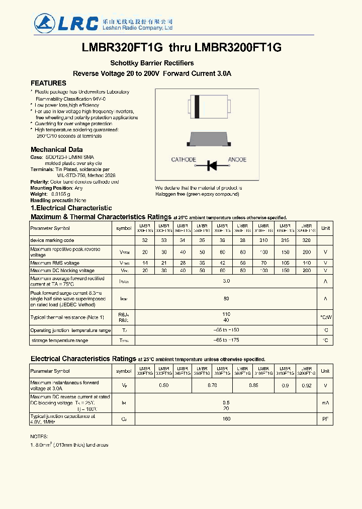 LMBR3100FT1G_7294658.PDF Datasheet