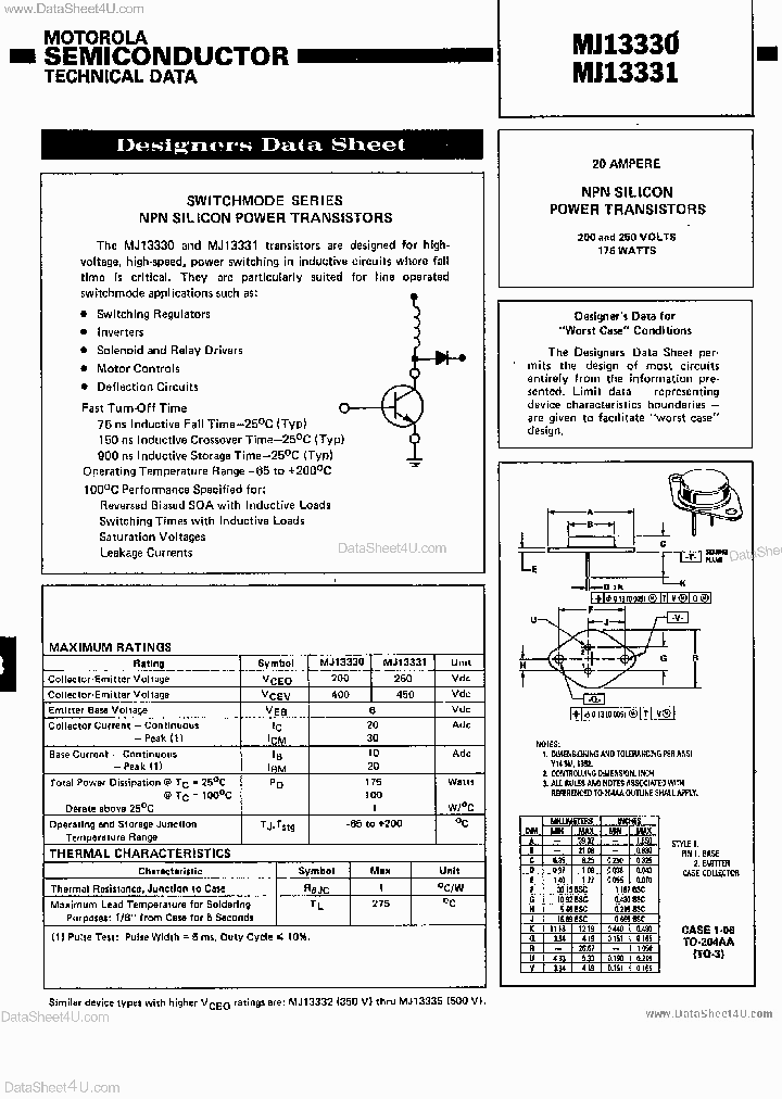 MJ13330_7301830.PDF Datasheet