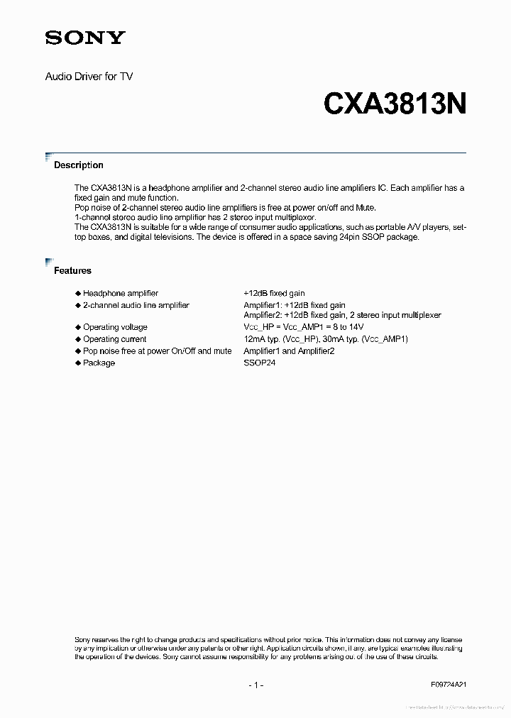 CXA3813N_7306830.PDF Datasheet