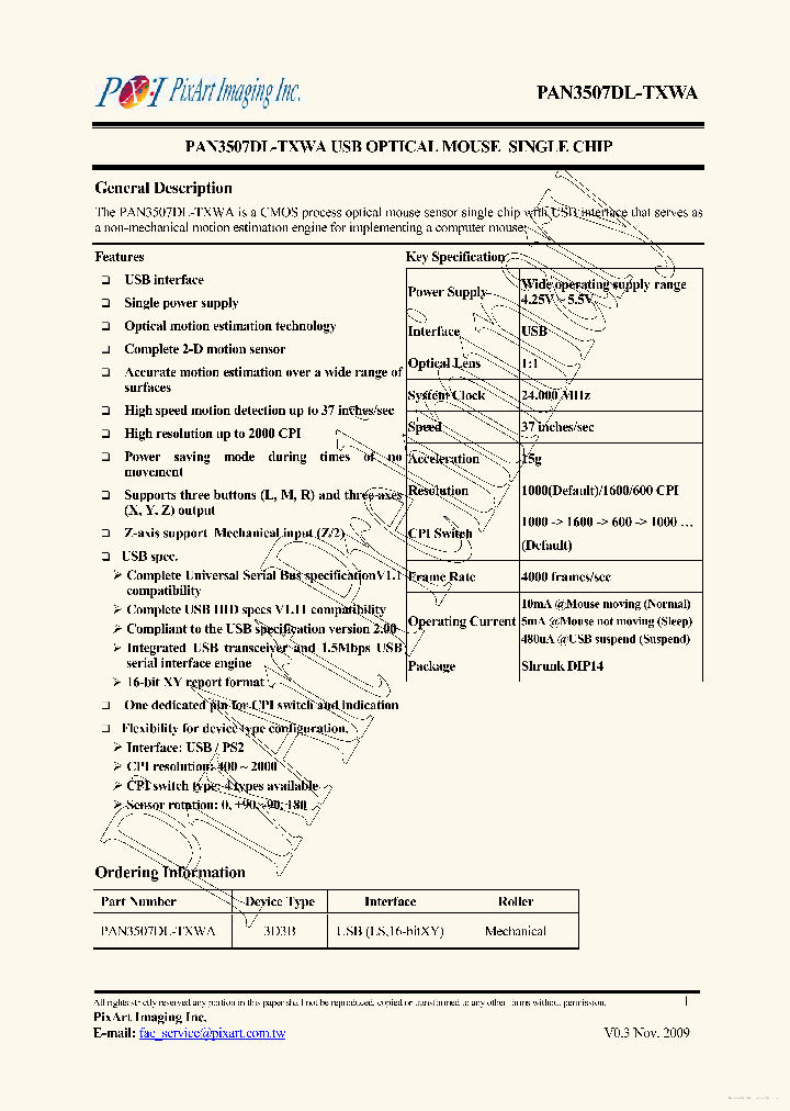 PAN3507DL-TXWA_7311713.PDF Datasheet