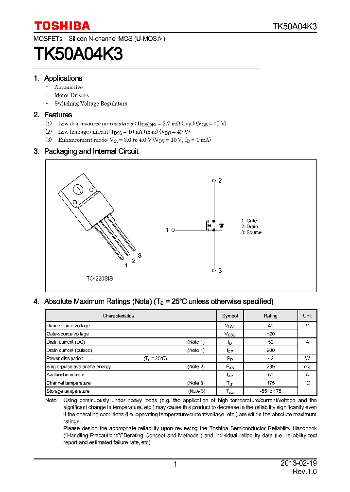 TK50A04K3_7314234.PDF Datasheet