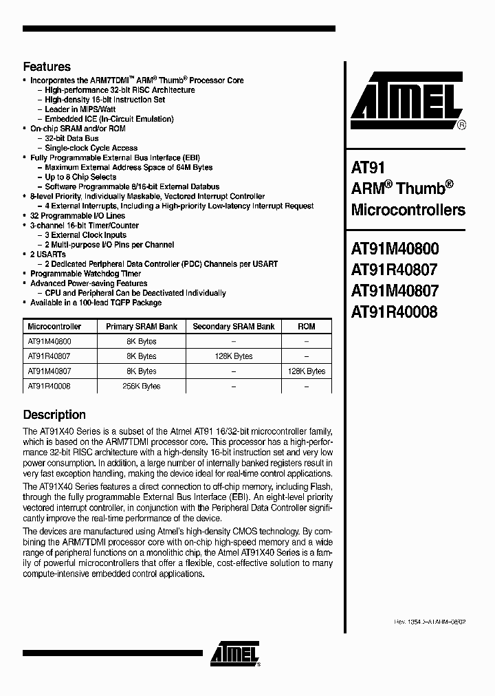 AT91R40807_7316141.PDF Datasheet