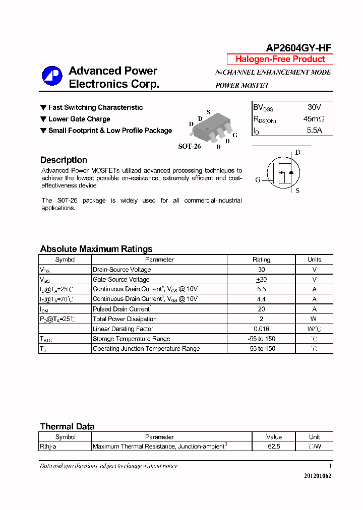 AP2604GY-HF_7317729.PDF Datasheet