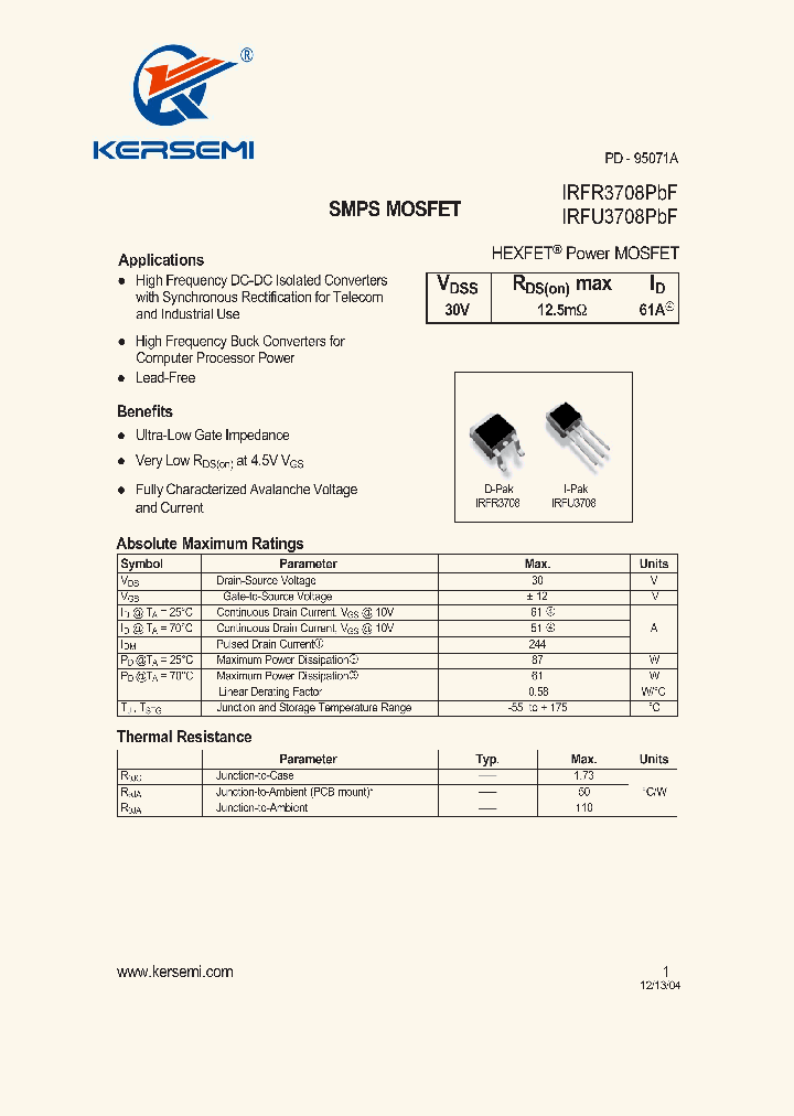 IRFU3708PBF_7325501.PDF Datasheet