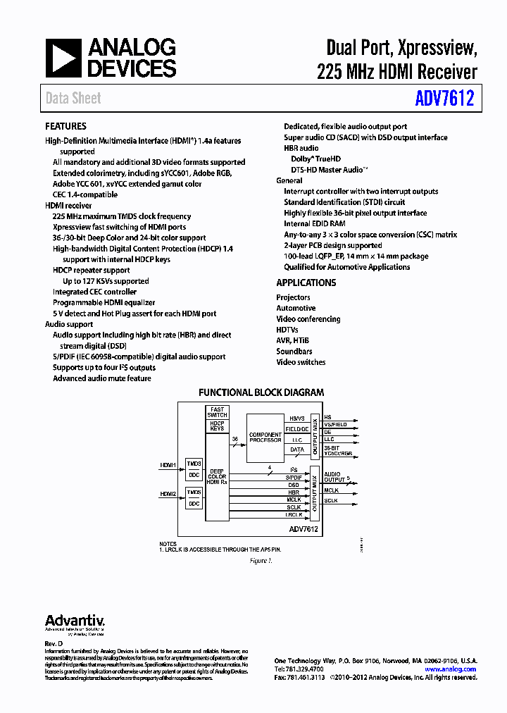 ADV7612BSWZ-P_7328168.PDF Datasheet