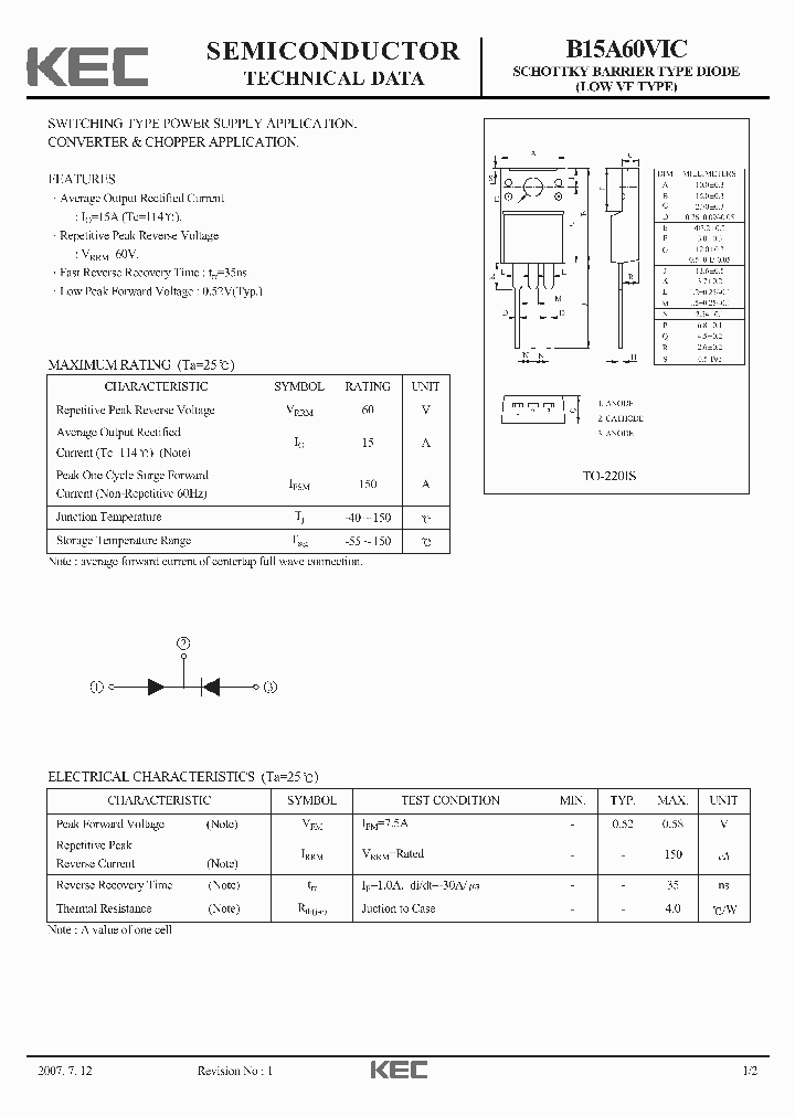 B15A60VIC07_7331053.PDF Datasheet