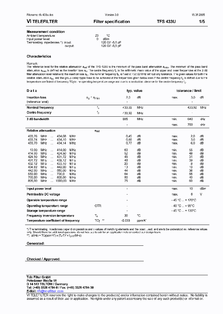 TFS433U_7331887.PDF Datasheet