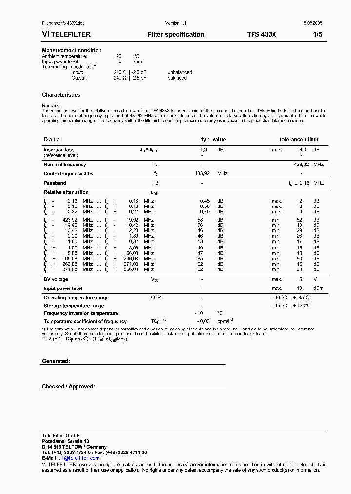 TFS433X_7331889.PDF Datasheet