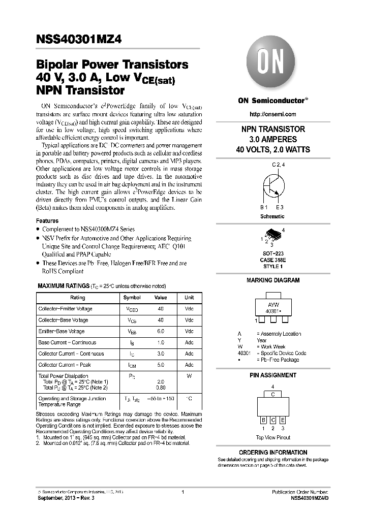 NSS40301MZ4T1G_7336642.PDF Datasheet