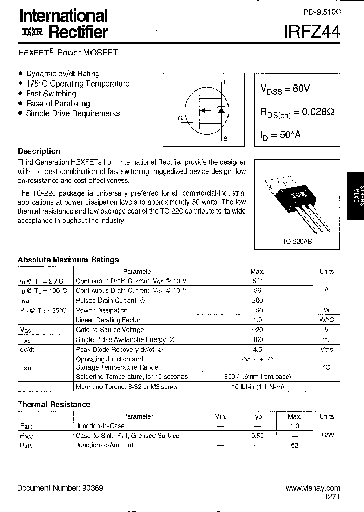 IRFZ44_7337584.PDF Datasheet