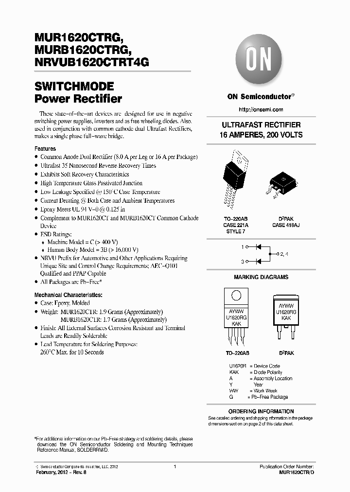 NRVUB1620CTRT4G_7373472.PDF Datasheet