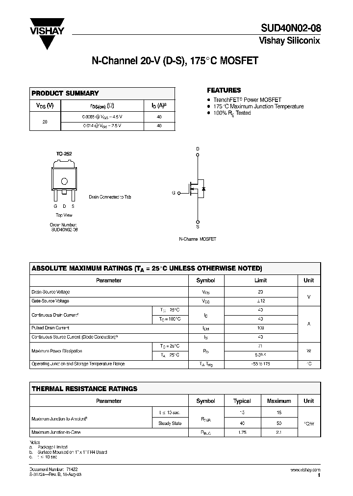 SUD40N02-0809_7382345.PDF Datasheet