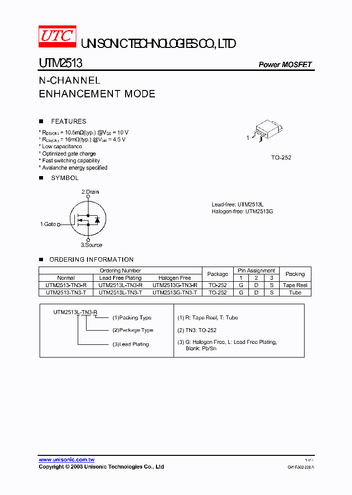 UTM2513-TN3-T_7450459.PDF Datasheet